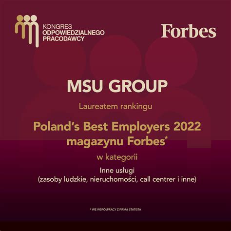 Msu Group W Rankingu Poland Best Employers