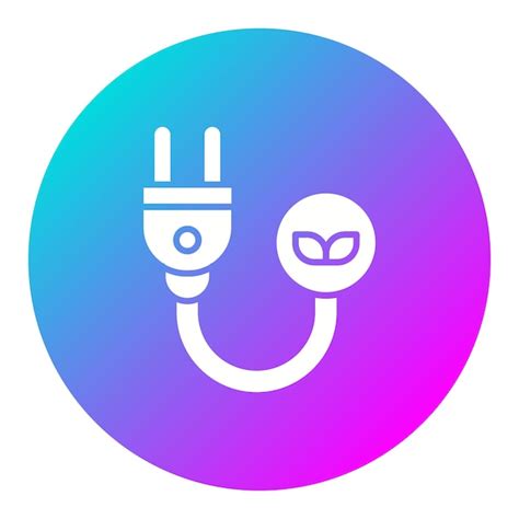 El Icono Vectorial De Eco Power Socket Se Puede Utilizar Para El