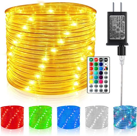 Singchungte Ft Rgb Color Changing Rope Lights Outdoor Led Rope Lights