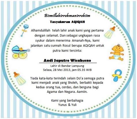 Contoh Undangan Aqiqah Melalui Wa Pulp