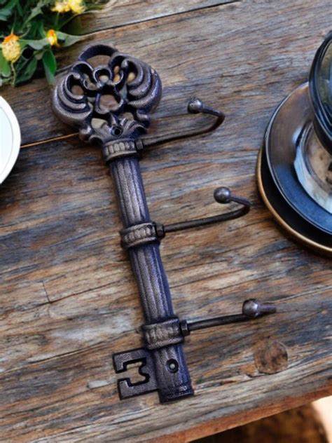 Vintage Style Cast Iron Key Holder Wall Hooks Etsy