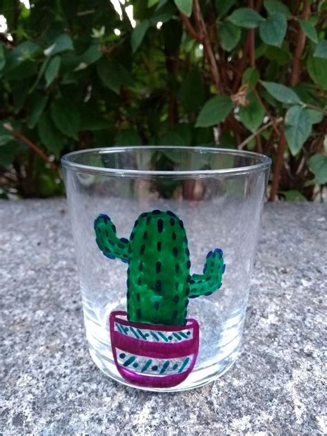 Vaso Pintado A Mano Con Pintura Pebeo Vitrea Pintar Pintar Manos