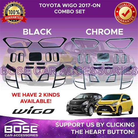 Toyota Wigo 2017 2018 2019 2020 2021 2022 2023 Model Garnish Cover Set