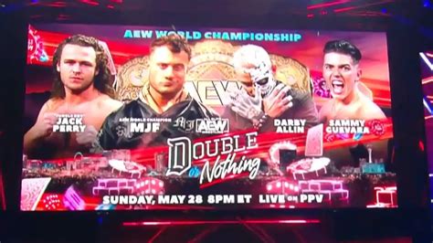 Mjf Vs Sammy Vs Jungle Boy Vs Darby Set For Aew Double Or Nothing