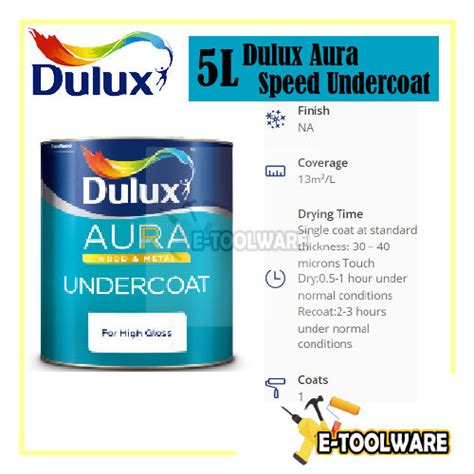 Ici Dulux Aura High Gloss Undercoat L White Lazada