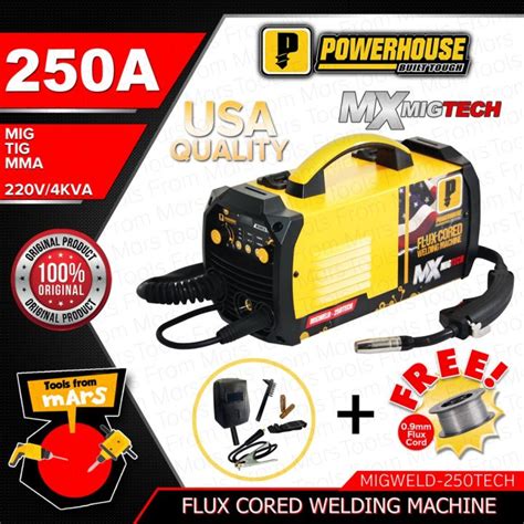 3IN1 POWERHOUSE USA Migweld Gasless With Auto Synergic Function