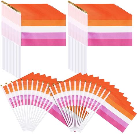 Moukeren 200 Stück Regenbogen Pride Flaggen kleine Mini Flagge