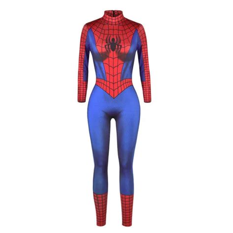 Spiderman Costume Womens 3d Shade Spandex Fullbody Halloween Cosplay