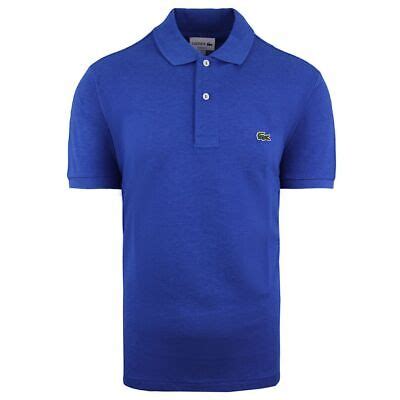 Lacoste Classic Fit Short Sleeve Collared Blue Mens Polo Shirt L