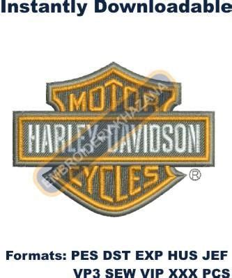 Harley Davidson Logo Embroidery Design Embroidery Logo Embroidery