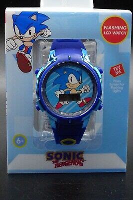 Accutime Sega Sonic The Hedgehog Flashing Lcd Digital Rubber Watch