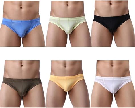 Nightaste Bikini de Comodidad para Hombres Calzón Ligero Suave de Triángulo Ropa Interior L 6