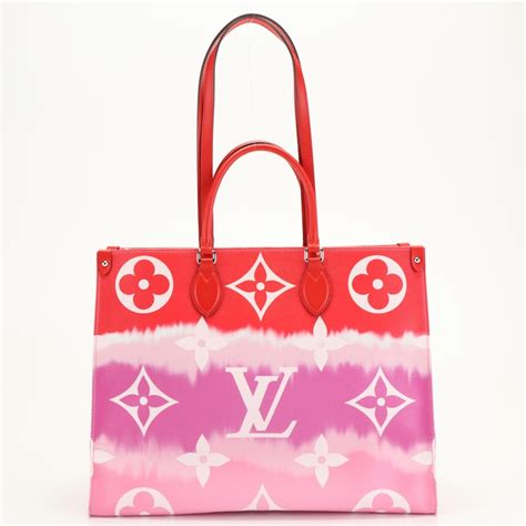 Louis Vuitton Monogram Escale Onthego Gm Rouge Tote Bag Ebth