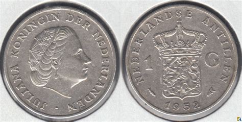 ANTILLAS HOLANDESAS 1 GULDEN DE 1952 PLATA 0 720 3