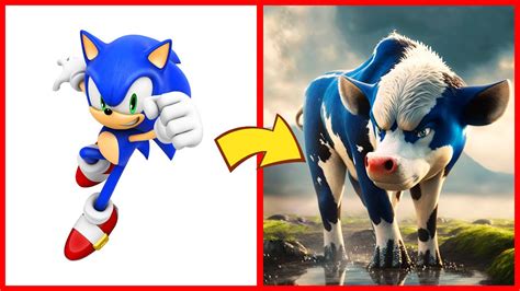 SONIC The Hedgehog ALL CHARACTERS As COW 2024 YouTube