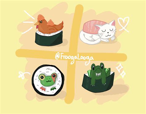 sushi animals by FroogaLooga89 on DeviantArt