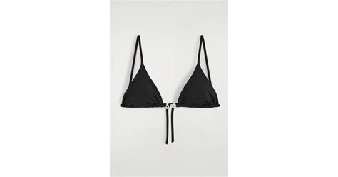 COS Embellished Triangle Bikini Top In Black Lyst