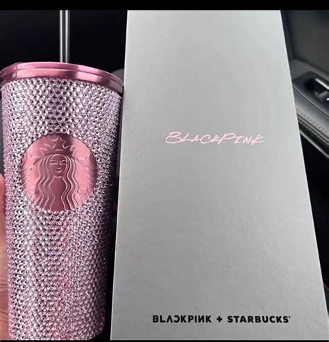 Lisa Starbucks X Blackpink Tumbler Stainless Steel RHINESTONES