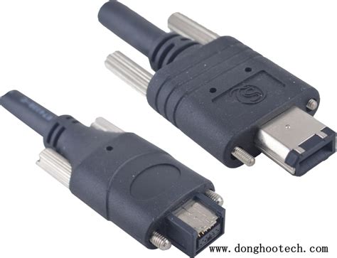 Firewire 1394A to 1394b Cable Screw Lock Shielded - 1394a-B Camera ...
