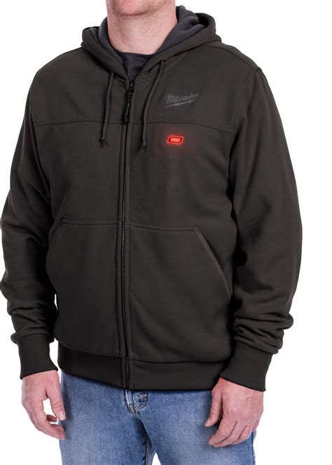 MILWAUKEE Heated Hoodie, 2XL, Mens, 20" L, Black - 506J12|302B-212X 48 ...