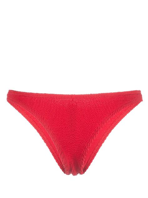 Bond Eye Bikini Bottom Bound De Tejido Seersucker Rojo Farfetch Mx