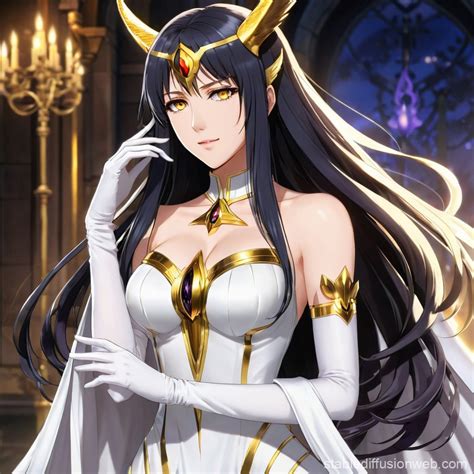 hyper realistic albedo  overlord anime stable diffusion