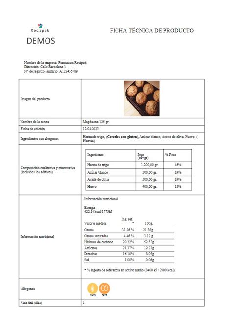 Cómo Hacer Una Ficha Técnica De Producto En Nuestro Obrador O Cocina