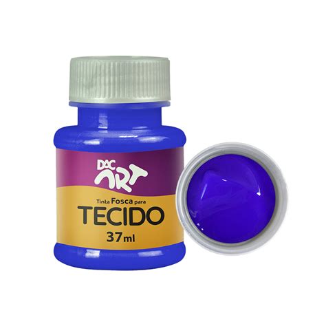 Tinta Fosca Para Tecido Dac Art Azul Ultramar Ml Dac