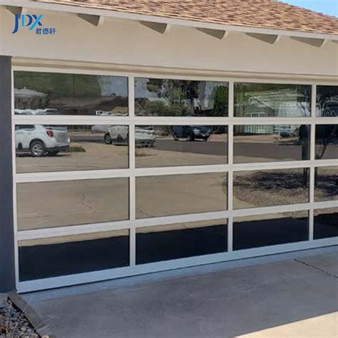 Aluminum Luxury Cheap Full View Glass Garage Door China Glass Garage