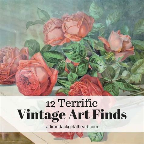 12 Terrific Vintage Art Finds Free Printable • Adirondack Girl Heart