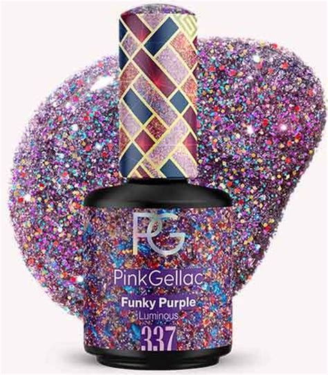 Pink Gellac Funky Purple Gellak Glitter 15 Ml Bol