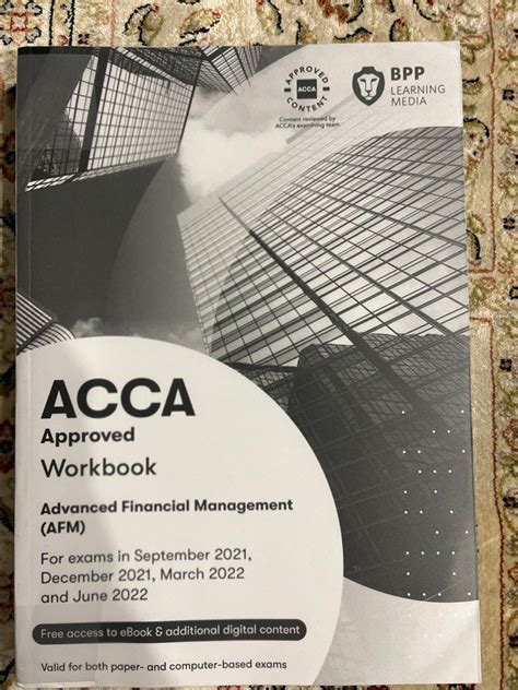 ACCA Advanced Financial Management AFM BPP Workbook Hobbies Toys