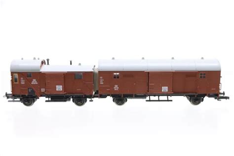 H0 FLEISCHMANN DB Leig Einheit gedeckter Güterwagen DC boxcar L155 EUR