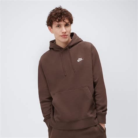 NIKE BLUZA Z KAPTUREM SPORTSWEAR CLUB FLEECE (BV2654-237) BRĄZOWY
