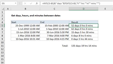 Calculate The Time Difference Between Two Dates In Hours And Minutes In Excel Printable Online