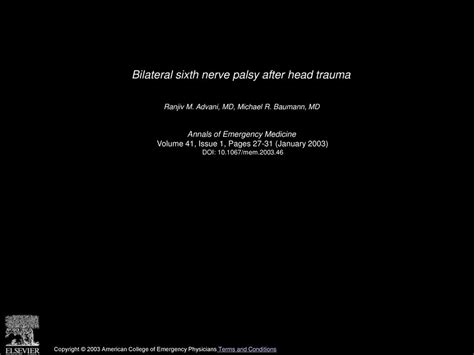 Bilateral Sixth Nerve Palsy After Head Trauma Ppt Download