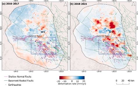 Average Deformation Velocity Map Of The Delaware Sub Basin For The Time