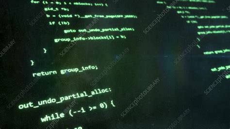 computer code  screen stock video clip  science photo