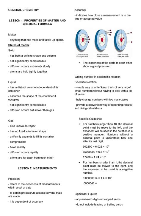 Gen Chem Q1 Reviewer Notes GENERAL CHEMISTRY LESSON 1 PROPERTIES