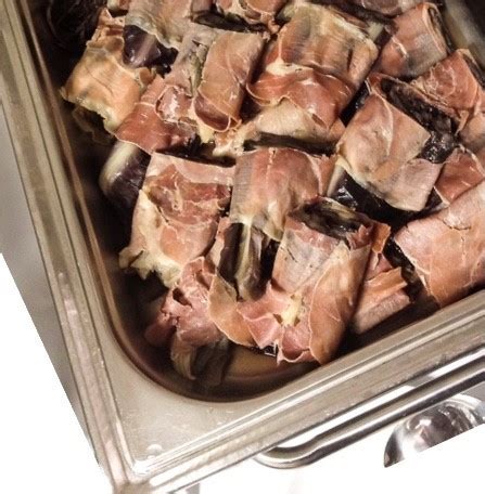 Saltimbocca vom Schwein Warme Küche Catering Partyservice Leher