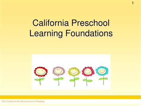 Ppt California Preschool Learning Foundations Powerpoint Presentation