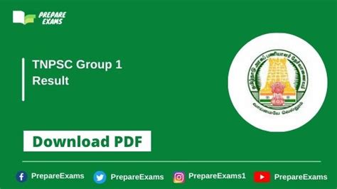 TNPSC Group 1 Mains Result 2024 Released Cut Off Marks Merit List