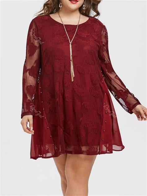 37 Off Plus Size Swing Lace Vintage Dress Rosegal