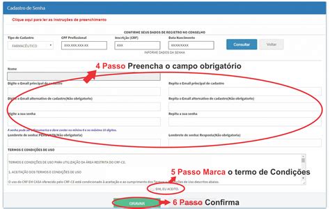 Cadastramento De Senha Pessoa F Sica Jur Dica Crf Ce