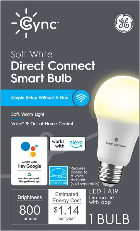 Customer Reviews Ge Cync Smart Direct Connect Light Bulb A Smart