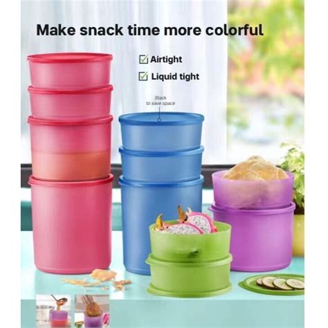 Tupperware Summer Fresh Round Set 200ml 1L 530ML 2 1L 950ML