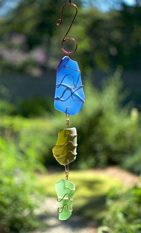 Suncatcher Sea Glass Copper Sun Catcher Driftwood Beach Driftwood Art