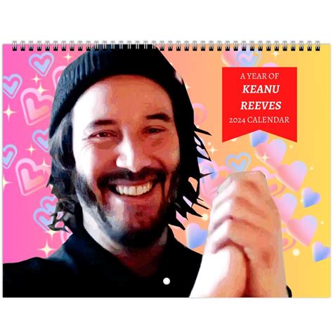 Keanu Reeves Wall Calendar Photos Gift For Daughter Celebrity