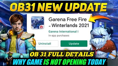 Why Free Fire Not Opening Today Tamil Ob Update Full Details In