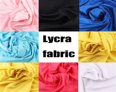 Cotton Lycra Fabric Sewing Spandex Fabric Lycra Knit Stretch Etsy